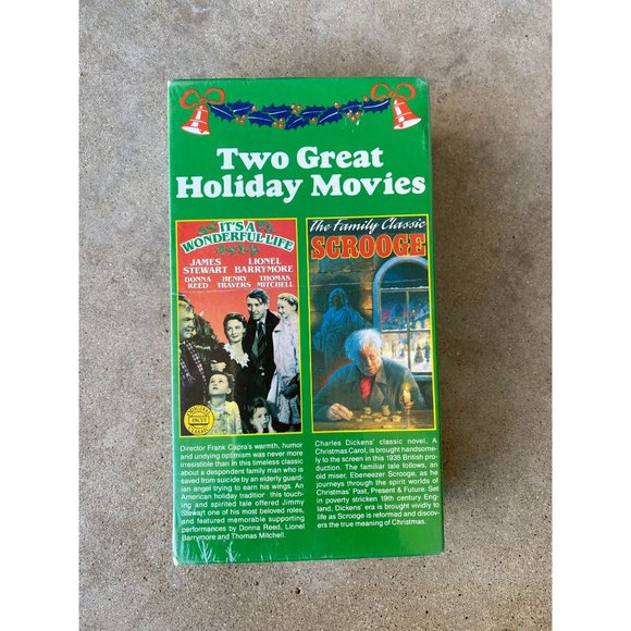SCROOGE VHS - IT'S A WONDERFUL LIFE VHS - 2 VHS Gift Set - NIP - 1991 - Picture 2 of 6